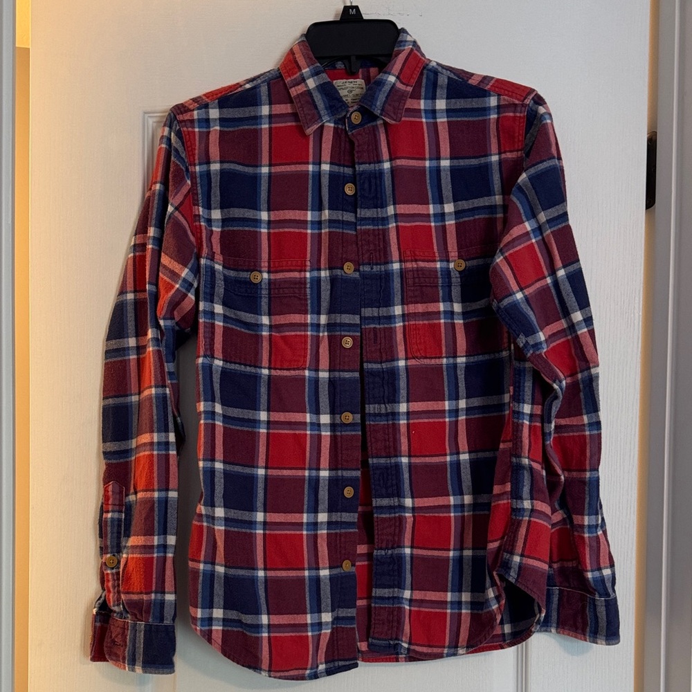 J.Crew Red and Blue Plaid Flannel Shirt